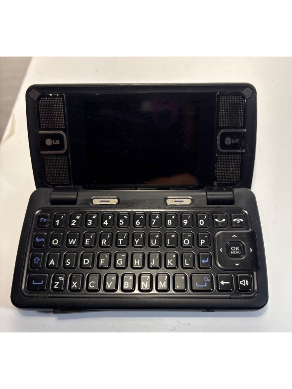 LG VX9200 EnV3 Black Flip Phone With QWERTY Keyboard MicroSD UNTESTED